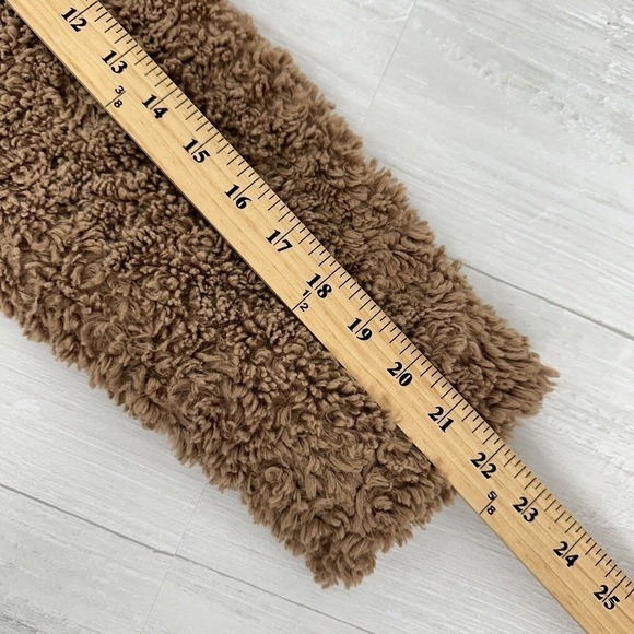 Aritzia Wilfred Free Plush Teddy Grete Faux Fur Jacket Small Tan One Button Coat - Picture 12 of 14